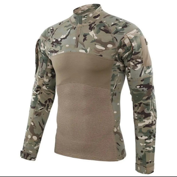 Тактическая боевая потоотводная рубашка Tactical Series Multicam мультикам 2XL