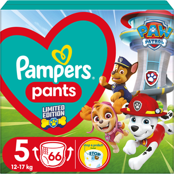 Подгузники-трусики Pampers Pants Щенячий патруль Размер 5 (12-17 кг) 66 шт (8006540863619)