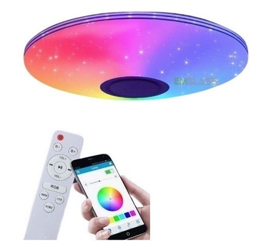 RGB Люстра с Bluetooth колонкой 38 см 60W Светильник с регулировкой яркости и блютуз колонкой GS-7062