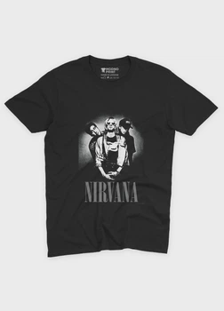 Чоловіча футболка MODNO з рок принтом "Nirvana" M Чорний (TS001-4-BL-004-2-269)