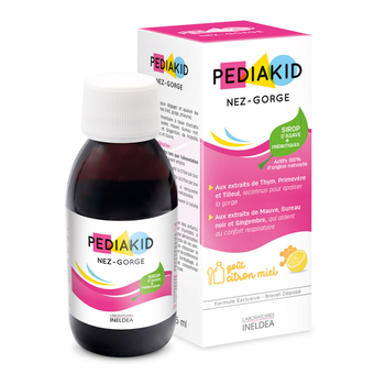 Сироп Pediakid Ніс-Горло / NEZ-GORGE - Очищення та заспокоєння дихальних шляхів для дітей від 6 міс, 125 мл (PK09)