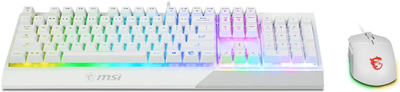 Zestaw przewodowy MSI Vigor GK30 Combo Plunger Switches USB White (S11-04US319-CLA)