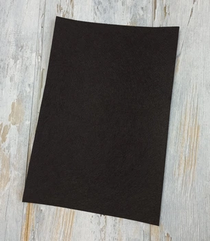 Фетр листовой Royal Felt Жесткий Чёрный Лист А4 20 см х 30 см 1 мм Тайвань