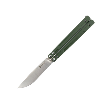 Нож балисонг бабочка складной карманный Ganzo G766-GR, зеленый