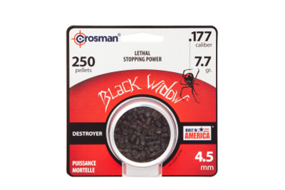 Пульки для пневматических винтовок Crosman Black Widow 0.49 г, кал.177(4.5 мм), уп. 250 шт.