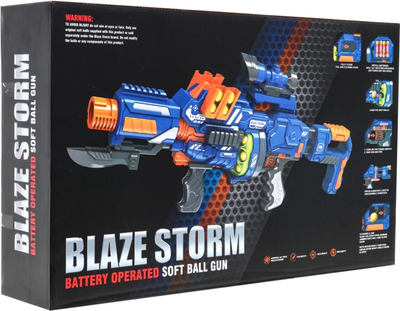 Karabin Blaze Storm z bagnetem i kulkami z pianki 12 szt (5903864951547)