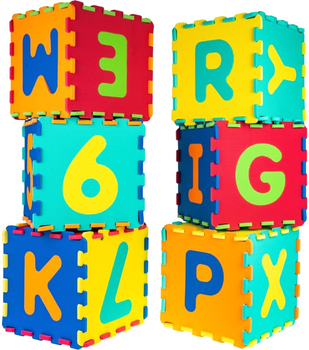 Mata edukacyjna Ramiz Removable Numbers Letters Folding Figures 36 elementów (5903864958447)