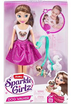 Lalka z akcesoriami Zuru Sparkle Girlz Dog Walker 27 cm (4894680027138)