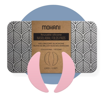 Płatki Mohani na bruzdy nosowo-wargowe wielorazowe silikonowe różowe (5902802721938)