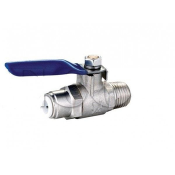 Латунный шаровый кран 1/4" шланг х 1/4" РН, Quick Connect, для подключения фильтров KP-BV1414-Q