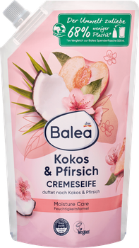 Крем-мило запаска з ароматом персика та кокосу Balea Cremeseife Kokos & Prifsich 500 мл