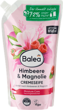 Крем-мило запаска з ароматом магнолії та малини Balea Cremeseife Raspberry & Magnolia 850 мл