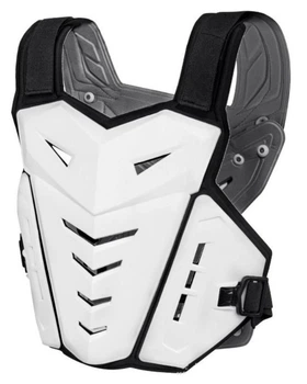 Білий Мотопанцир для захисту грудей та спини, Sulaite, Motorcycle body vest armor, White
