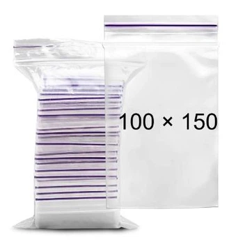 Пакет с замком Zip-Lock 100*150 мм уп-100шт ящ-40шт