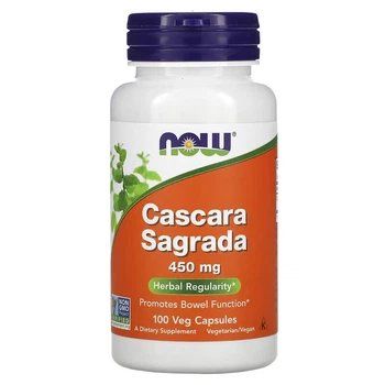 Натуральна добавка Cascara Sagrada 450 mg, 100 вегакапсул NOW 000287369