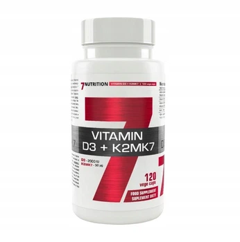 Вітамін D3 і Вітамін K2 7 Nutrition Vitamin D3 2000 IU + K2 MK-7 50 mcg 120caps