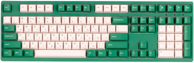 Клавиатура проводная Akko 3108 DS Matcha Red Bean 108Key CS Blue V2 USB-A EN/UKR No LED Green (6925758605649)