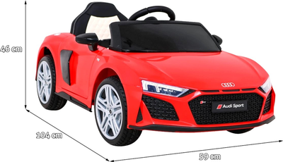 Samochód elektryczny Ramiz Audi R8 Lift Czerwony (5903864914696)