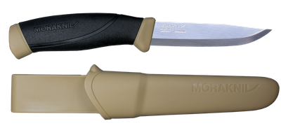 Туристичний ніж Morakniv Companion Desert нержавіюча сталь, клинок 104мм, ніж 219мм, 2,5мм, 118г, піхви