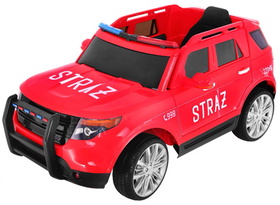 Samochód elektryczny Ramiz SUV Police Czerwony (5903864904697)