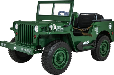 Samochód elektryczny Ramiz Military Retro 4 x 4 DDW-1 Zielony (5903864906202)