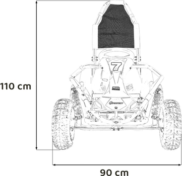 Gokart elektryczny Ramiz Mud Monster Zielony (5903864941449)