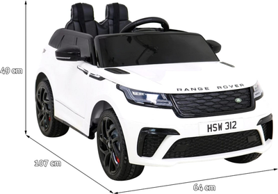 Електромобіль Ramiz Range Rover Velar Білий (5903864914108)