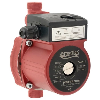 Насос повышения давления AQUATICA с мокрым ротором 120Вт 1.8м³/ч Hmax 9м 3/4" 774711