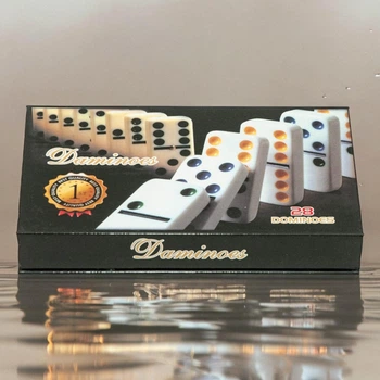 Настольная игра Домино Whisper Dominoes Black в подарочной картонной коробке