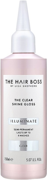 Zestaw The Hair Boss The Clear Shine Gloss Wzmacniacz i rozświetlacz koloru bezbarwny 150 ml + Mleczko odżywcze 30 ml (5060427356697)