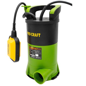 Дренажно-фекальний насос Procraft PN27 (0,75 кВт, напір 8м, 14000 л/год)