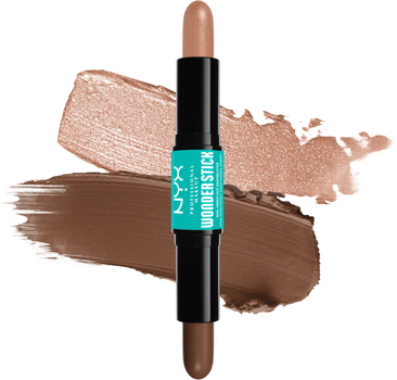 Стік для контурингу обличчя NYX Professional Makeup Wonder Stick Dual Face Highlight & Contour 04 Medium 2х4 г (800897100049)