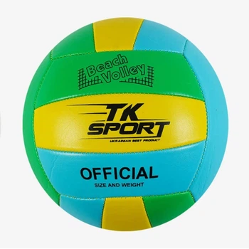 Мяч волейбольный С 40072-2 "TK Sport"голубой-желтый