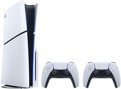 Ігрова приставка Sony PlayStation 5 Slim Standard Edition + другий геймпад Dual Sense White (0711719581116)