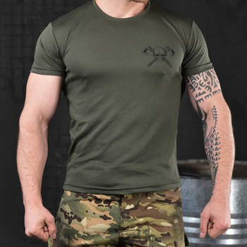 Чоловіча футболка з принтом Odin Army Two Coolmax олива розмір 3XL