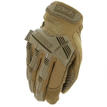 Летние перчатки Mechanix M-Pact с усиленными вставками и эластичными манжетами койот размер M