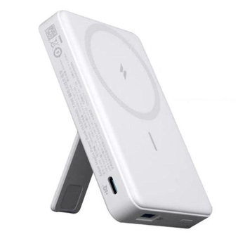Магнітний Magsafe повербанк Anker A1652 MagGo 10 000 mAh з бездротовою зарядкою та підставкою Білий