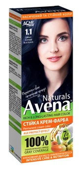 Стойкая крем-краска для волос AVENA Naturals 1.1 Blue Black 115 мл (4823115503220)