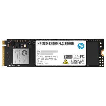 SSD накопичувач 250GB HP EX900 M.2 2280 PCI Ex Gen3 x4 3D NAND, Retail (2YY43AA)