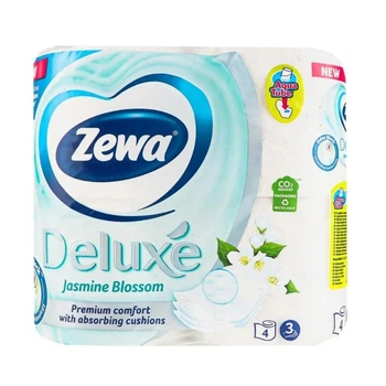 Туалетний папір Zewa Deluxe 4шт 3-х шарова Жасмін