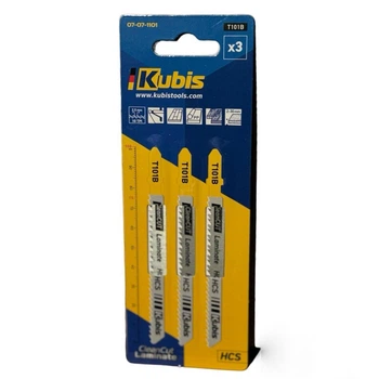 Пиляльне полотно Kubis T101B 3 шт чистий різ ламінат, пластик, дерево, фанера ДСП &nbsp;3-30 мм (07-07-1101)
