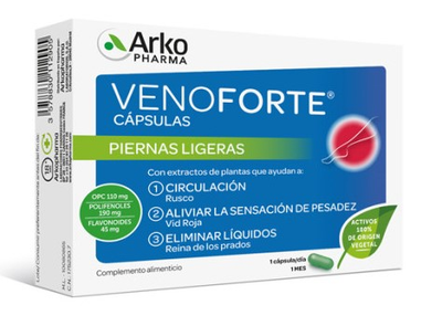 Suplement diety Arkopharma Venoforte 30 kapsułek (3578830112691)