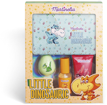 Дитячий косметичний набір Martinelia Little Dinosauric Neceser Гель для душу 100 мл + Спрей для тіла 50 мл + Бомбочка для ванни 70 г + Косметичка (8436609392116)
