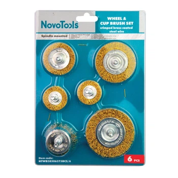 Набор кольцевых и торцевых щеток для дрели NovoTools 6 штук