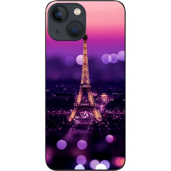 Силиконовый чехол SMTT для iPhone 13 с картинкой Париж ночью