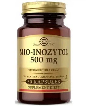 Солгар Solgar Myo-Inositol 500 mg — міо-інозитол для гормонального балансу та репродуктивної системи, 50 капсул