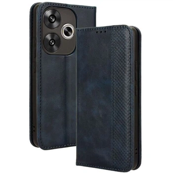 Чехол-книжка Deexe Retro Style для Xiaomi Poco F6 - Blue