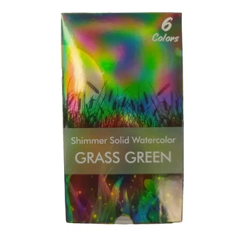 Акварель із шиммером Shimmer Solid Watercolor #3, GRASS GREEN (6 кольорів)