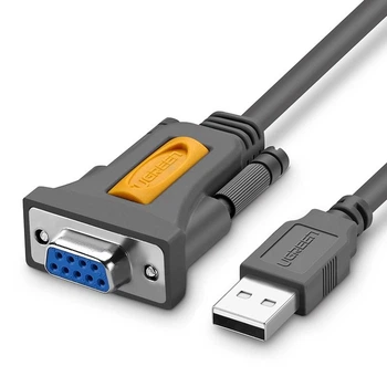 Кабель UGREEN CR104 USB to DB9 RS-232 Female 1.5m Black (20201)