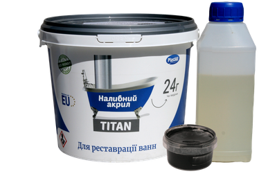 Акрил для ванн "Plastall-Титан" 1,2 м цветной Черный 2.4 кг